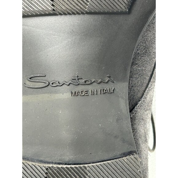 Santoni Italy Men's Suede Lace Up Chukka Ankle Boots in Gray - Sz 10 - Picture 9 of 11